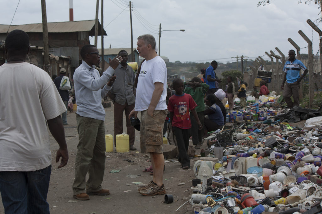 John with brotherhood leader in Kenya