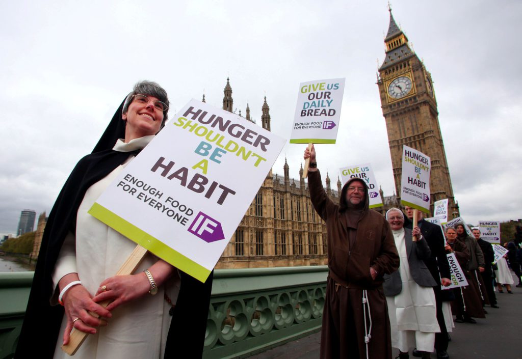 Enough Food for Everyone IF relgious lobby of parliament. Credit: Geoff Caddick/PA