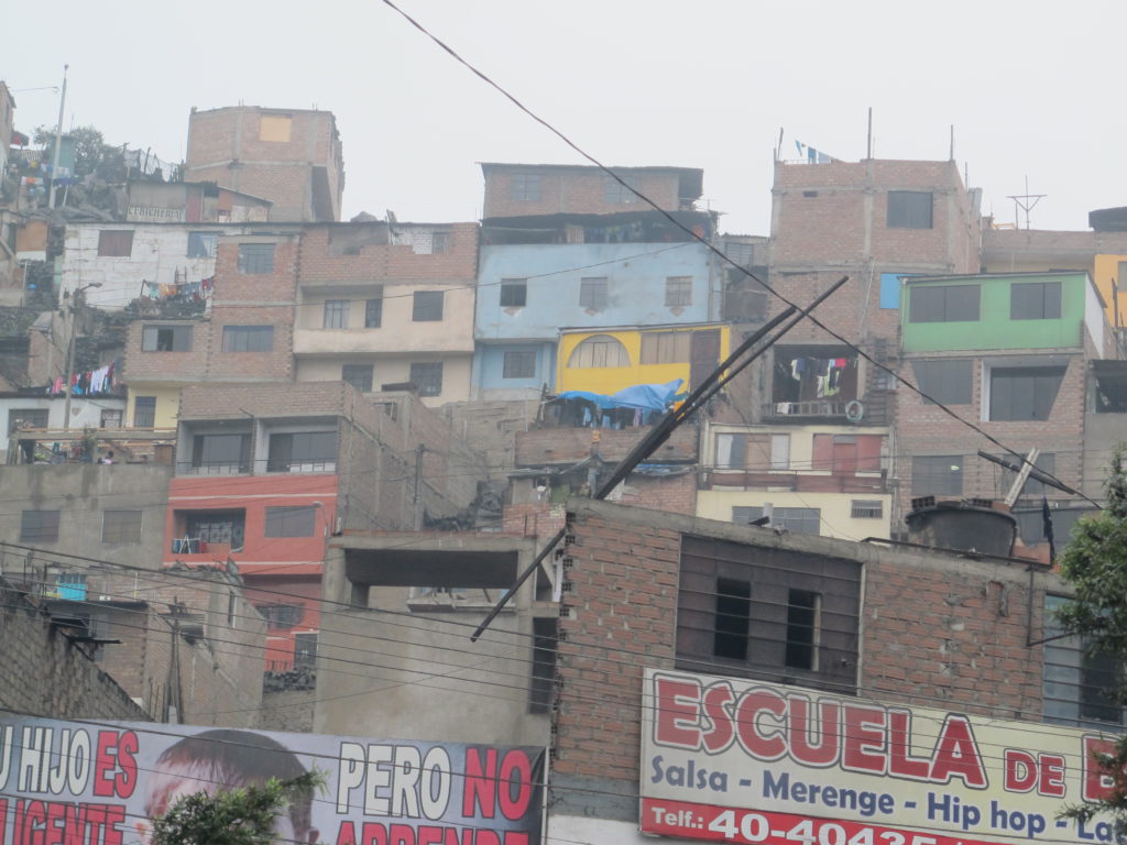 Typical houses in San Juan de Lurigancho in Lima.