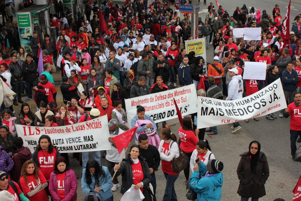 Housing rights demonstration in Sao Paulo