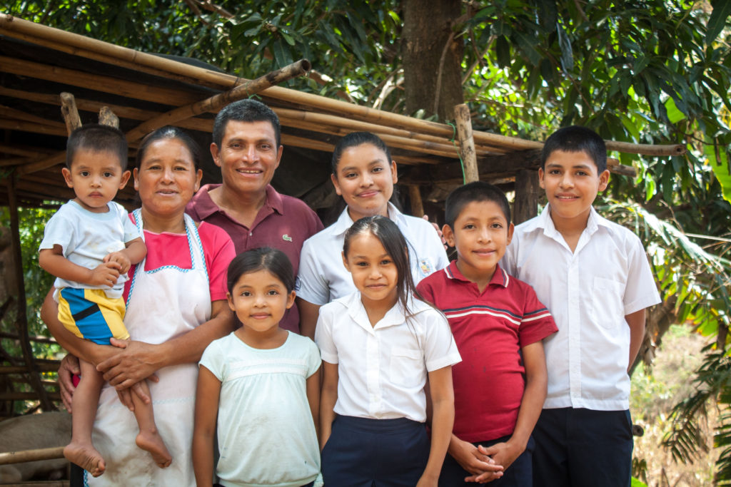 Jacqueline with her family - Puentecitos, El Salvador - CAFOD