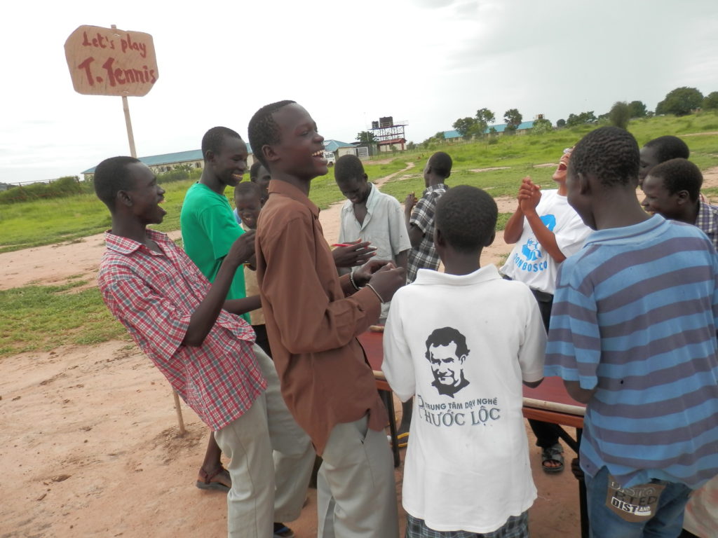 A sports day organised by CAFOD partners in Gumbo refugee camp, South Sudan (Photograph: the Salesians of Don Bosco)