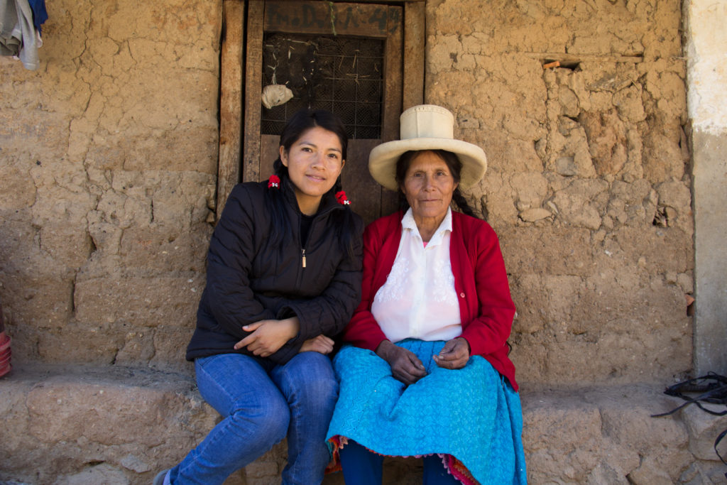 Jesy Romero (left) - climate change in Peru