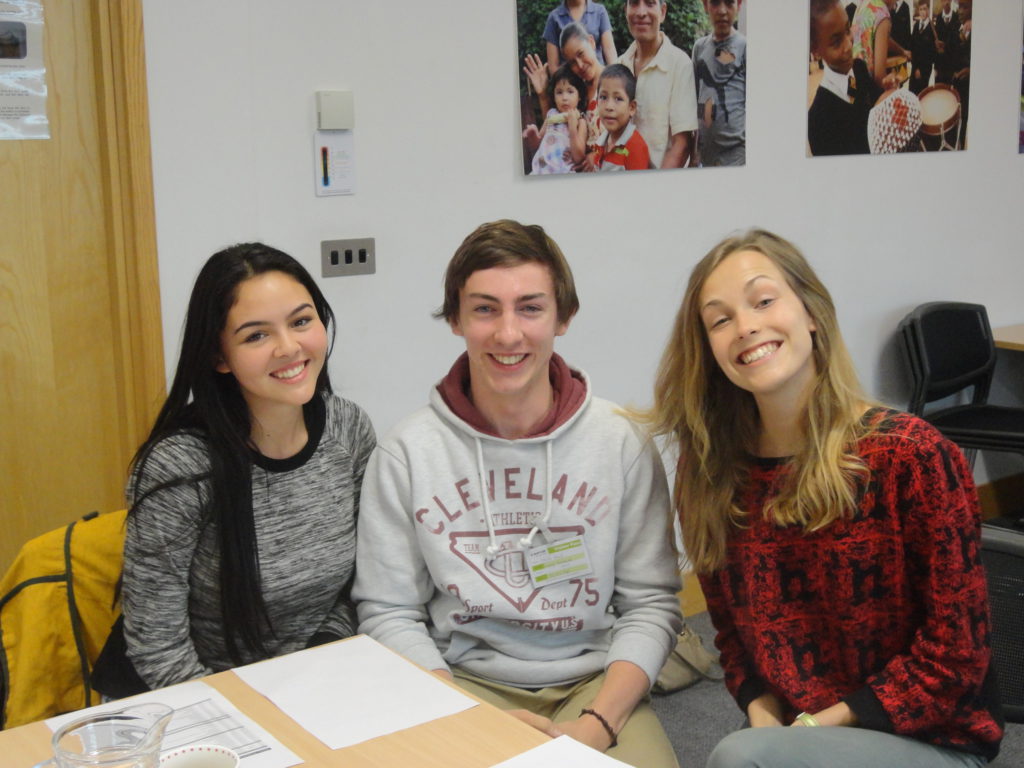 Leila, Chris and Mary preparing to speak at Flame 2.