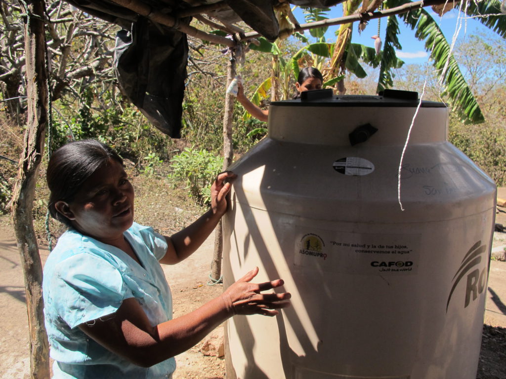 Water tanks in Nicaragua funded by CAFOD