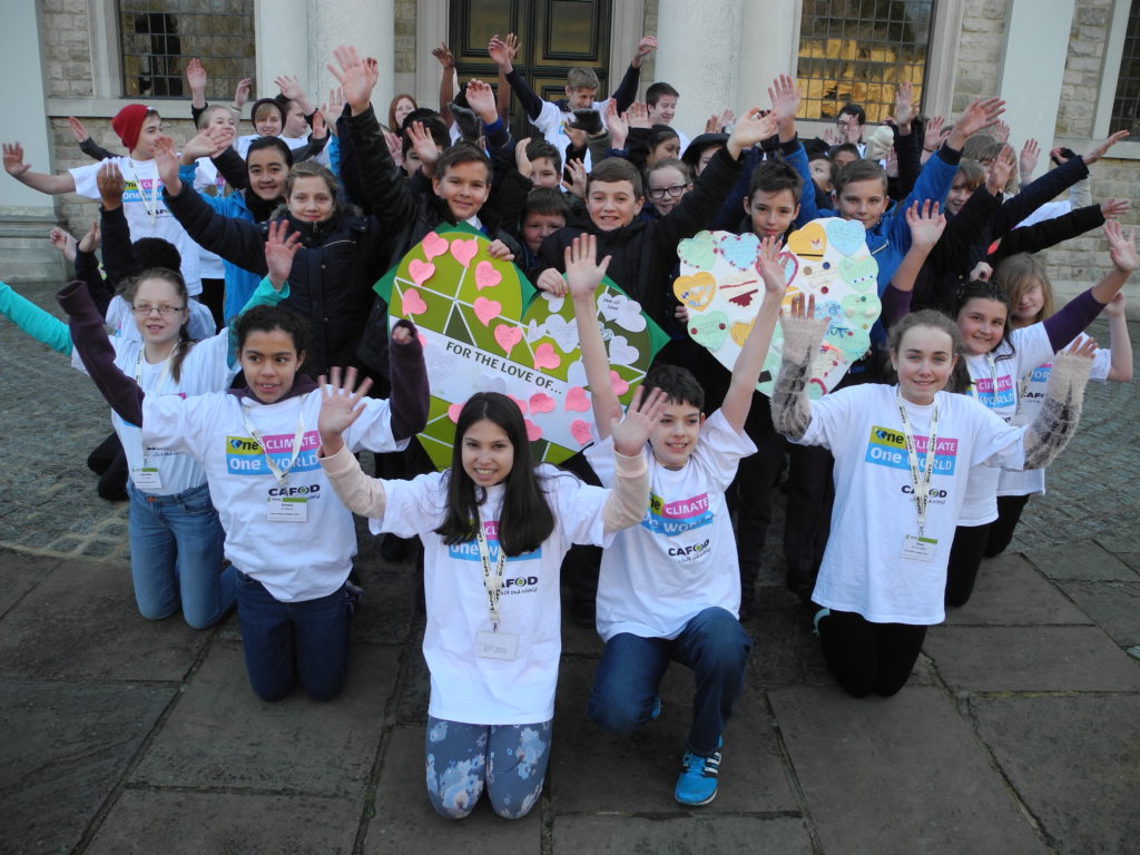 The young climate bloggers launch the One Climate, One World campaign for children and young people at Brentwood Cathedral.