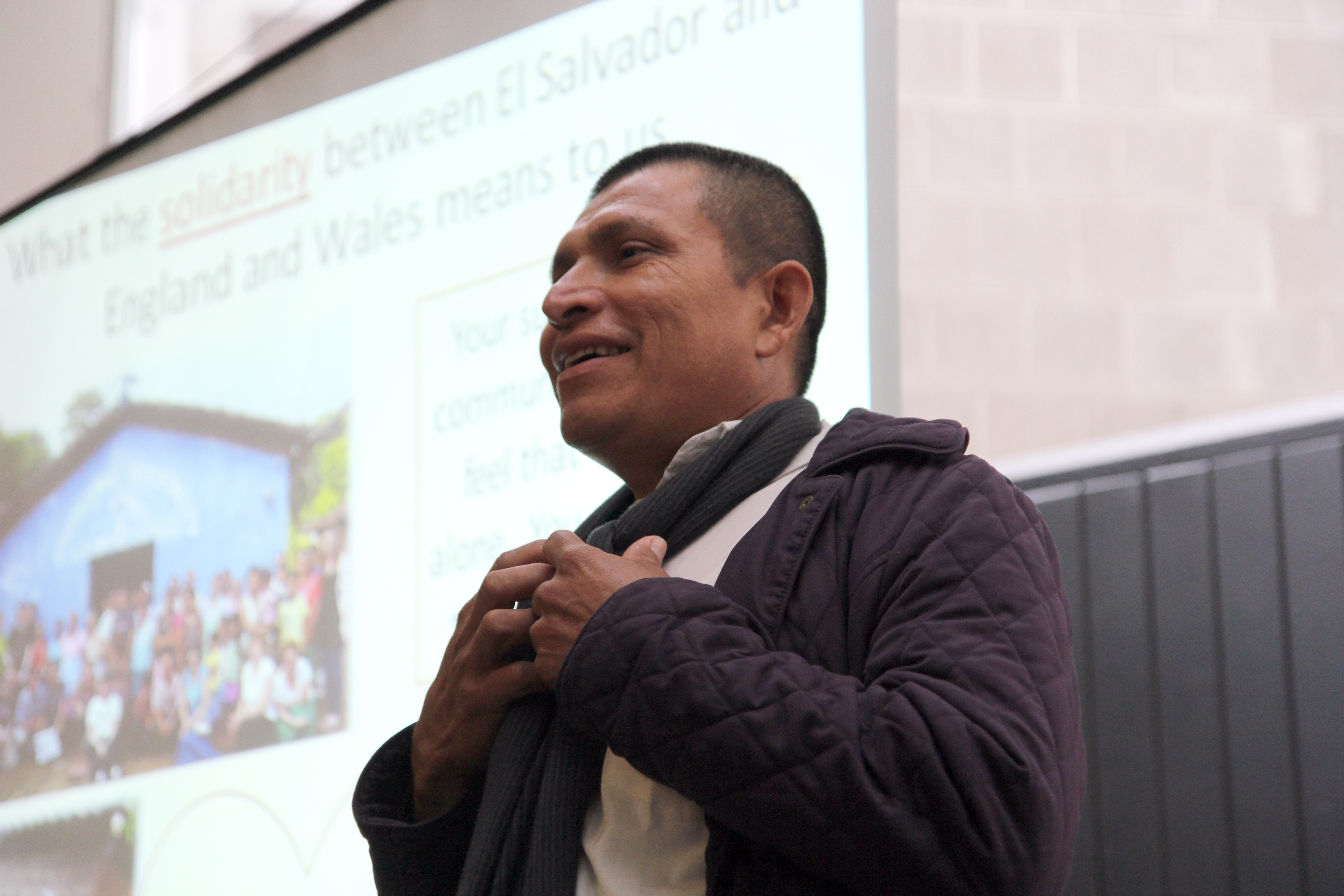 Fidel visiting a Connect2 parish in Twickenham and sharing news of Puentecitos