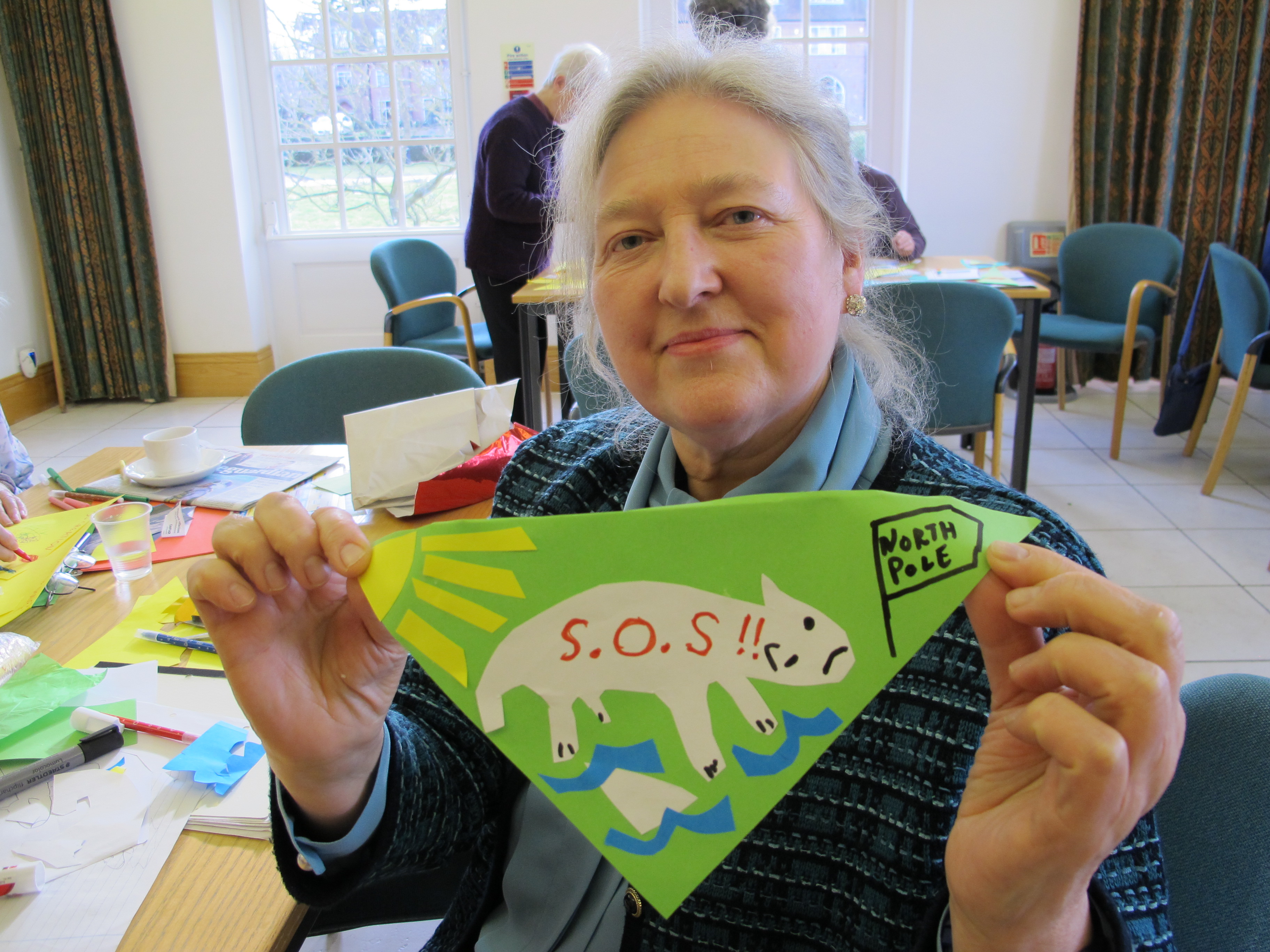 CAFOD supporters make bunting for climate campaign