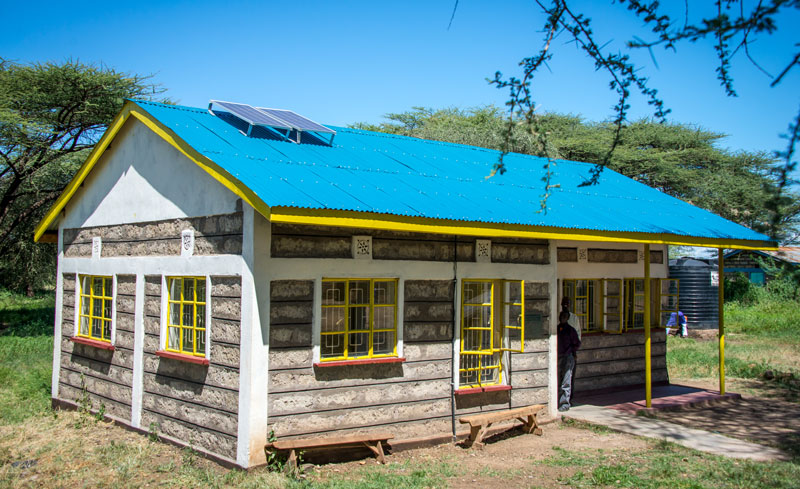 A school with solar powered lighting in Isiolo, Kenya.