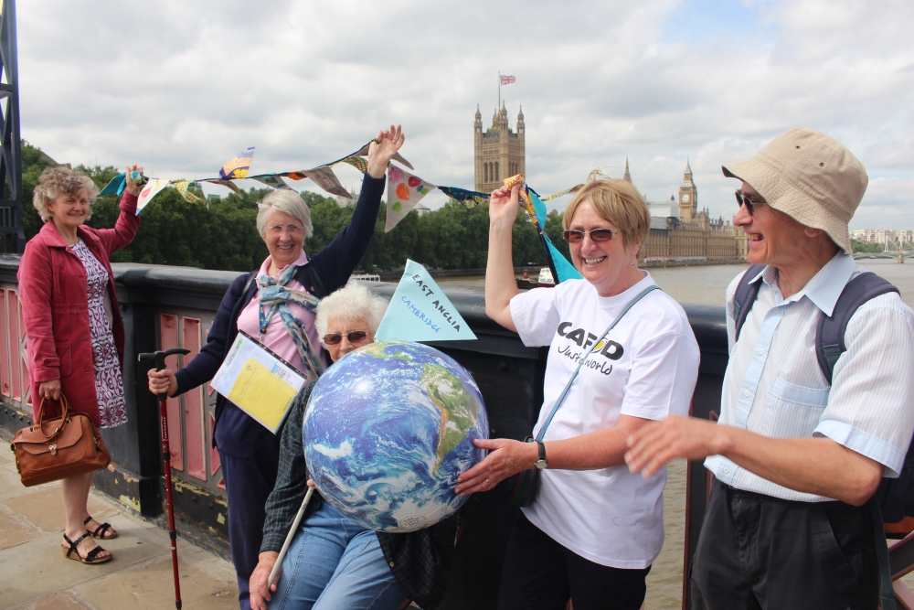 Bernard with friends from East Anglia at the Speak Up For The Love Of... lobby