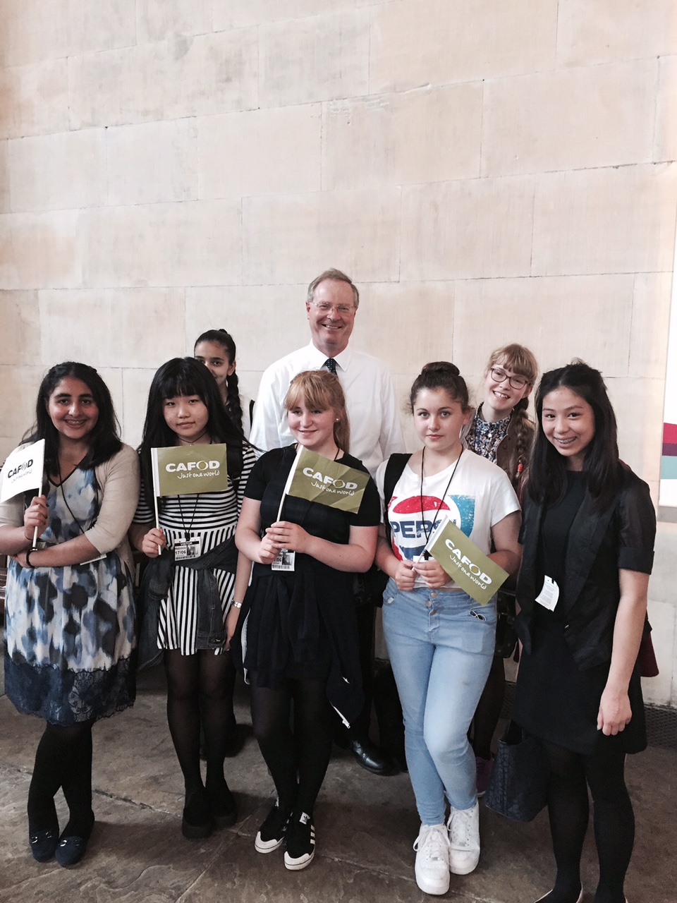 Students from Wolverhampton with their MP 