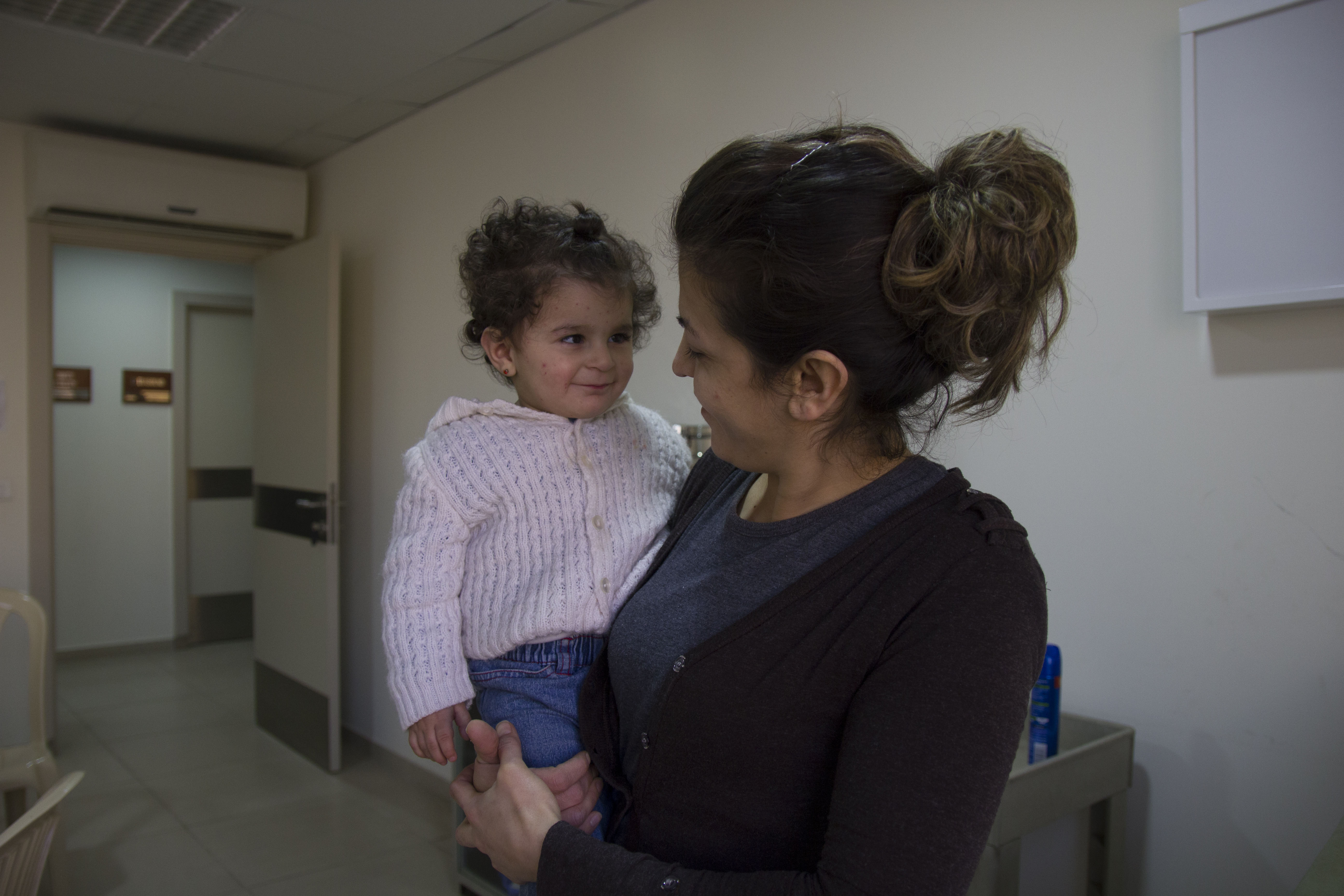 Hanigal and her daughter Helena, supported by CAFOD and Caritas