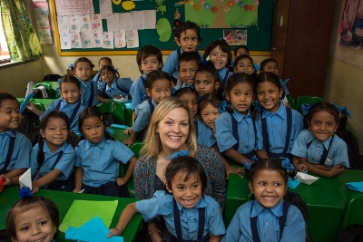 Jo joins pupils at Mary Ward School