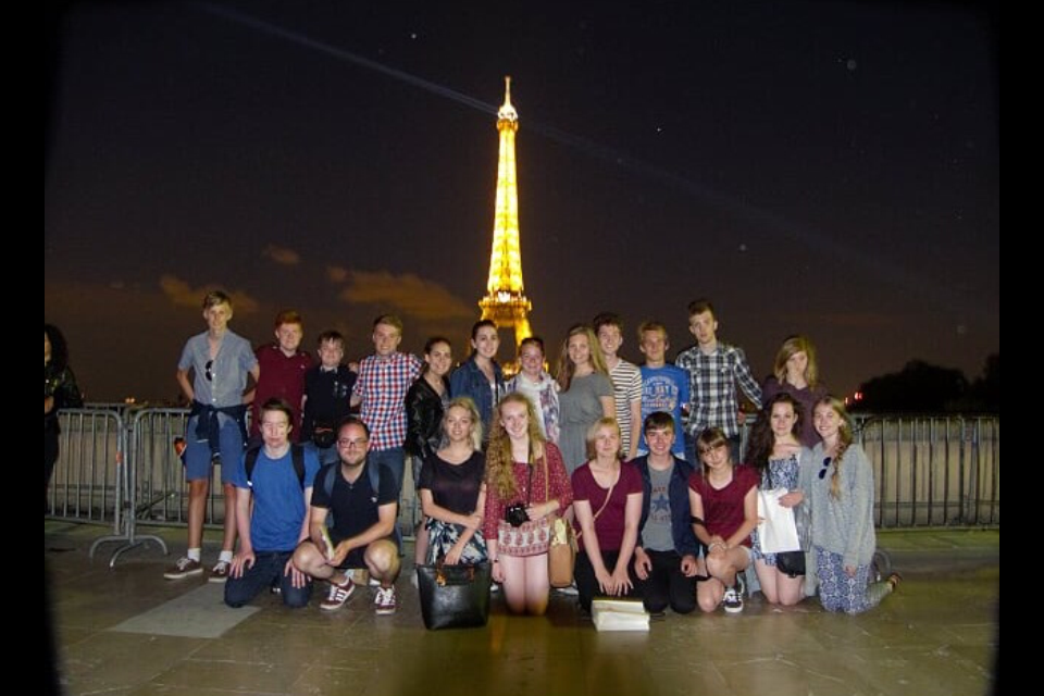 St Roberts students on their enrichment visit to Europe