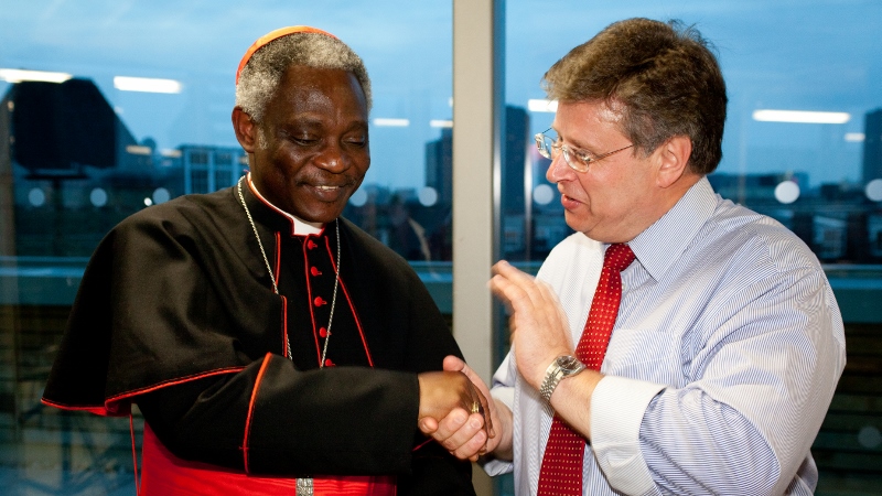 Cardinal Peter Turkson meets CAFOD's Director Chris Bain