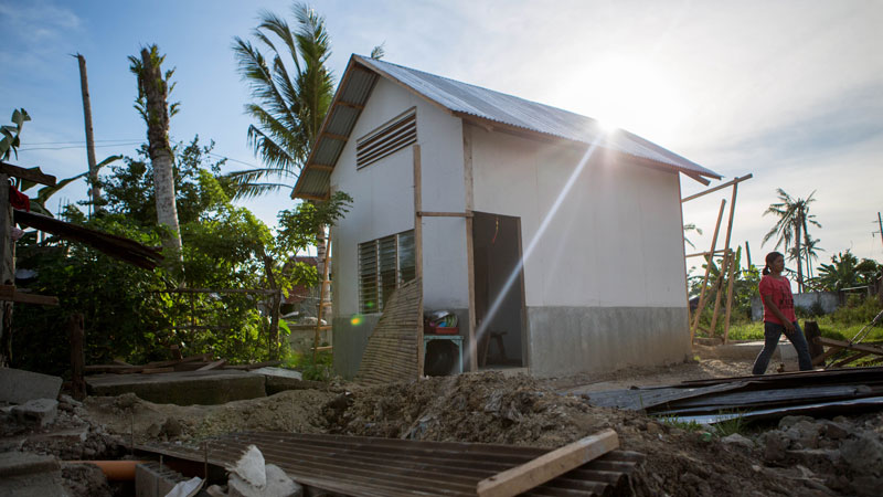 A new home under construction in the Philippines