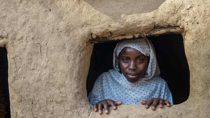 CAFOD Amina displaced person in Darfur