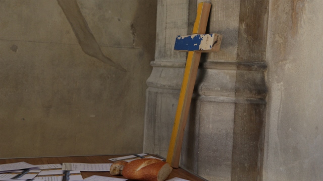 The Lampedusa cross in St George's Cathedral, Southwark