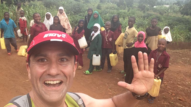 CAFOD Volunteer Justin Rowntree during the Ugandan Marathon