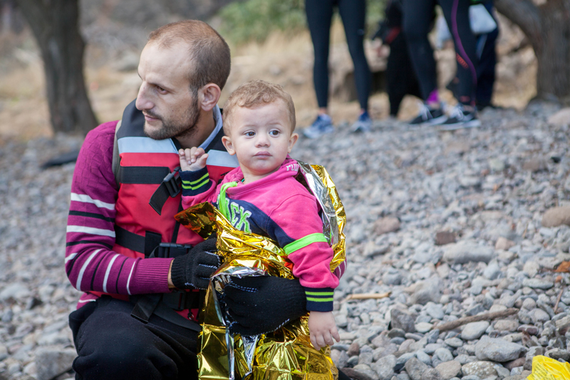 CAFOD Syrian refugee father and child