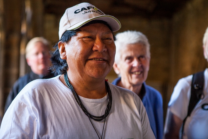 Davi of the Yanomami indigenous people of Brazil was visiting the UK to launch CAFOD’s “One Climate, One World” campaign 