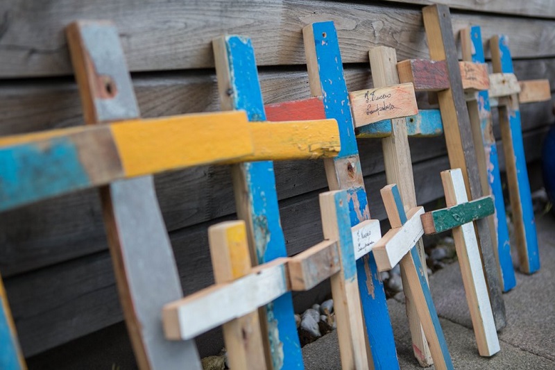 Lampedusa crosses made by Francisco Tuccio