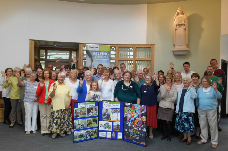 Supporters and volunteers at their Harvest get together