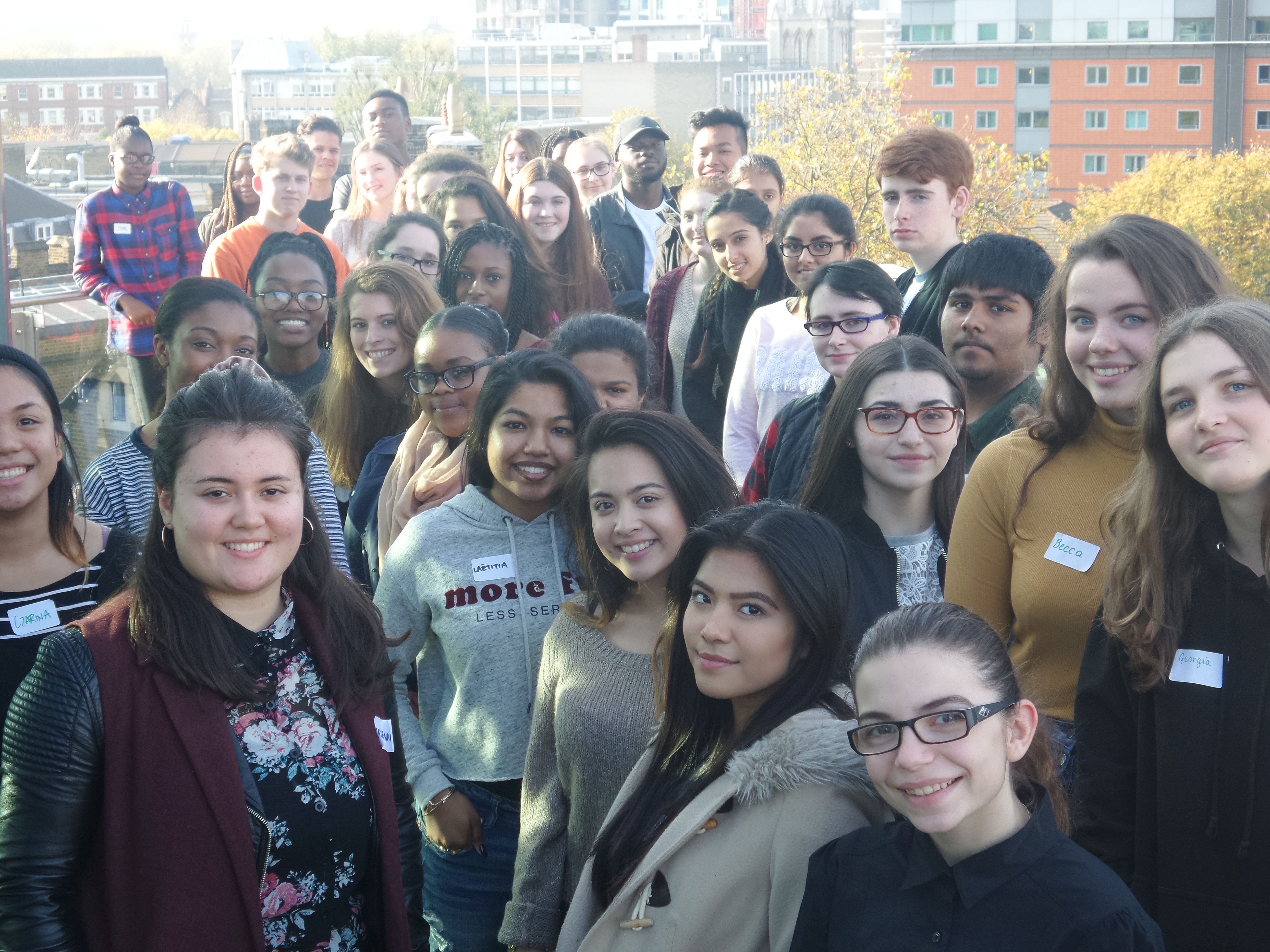 Jouriz at other young leaders at the CAFOD away day in Romero House