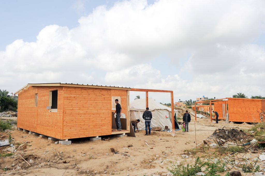 A temporary shelter in Gaza