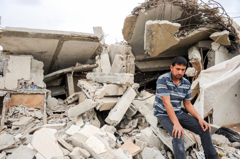 A Palestinian man in Gaza 