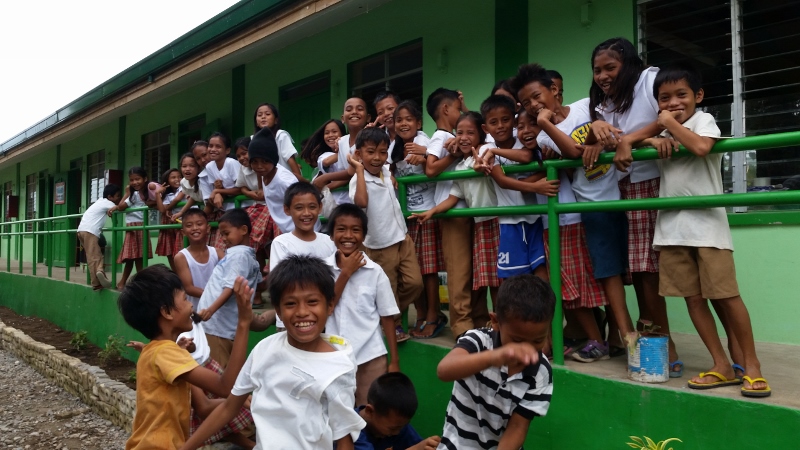 One of the new schools re-built after Typhoon Haiyan by CAFOD’s partner in Bantayan