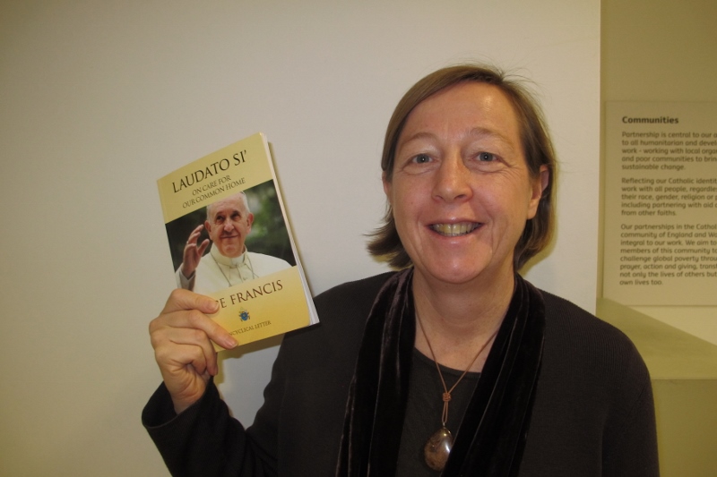 Dr Susy Brouard with Laudato Si'