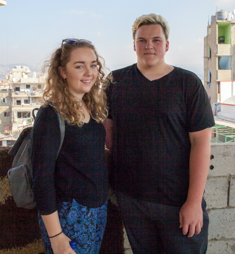 Leah and Ryan in Lebanon last year.