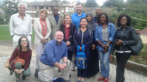 Blog author Michael O'Riordan with his CAFOD colleagues