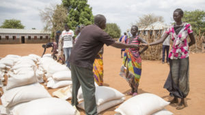 a food voucher exchange in Billing, South Sudan