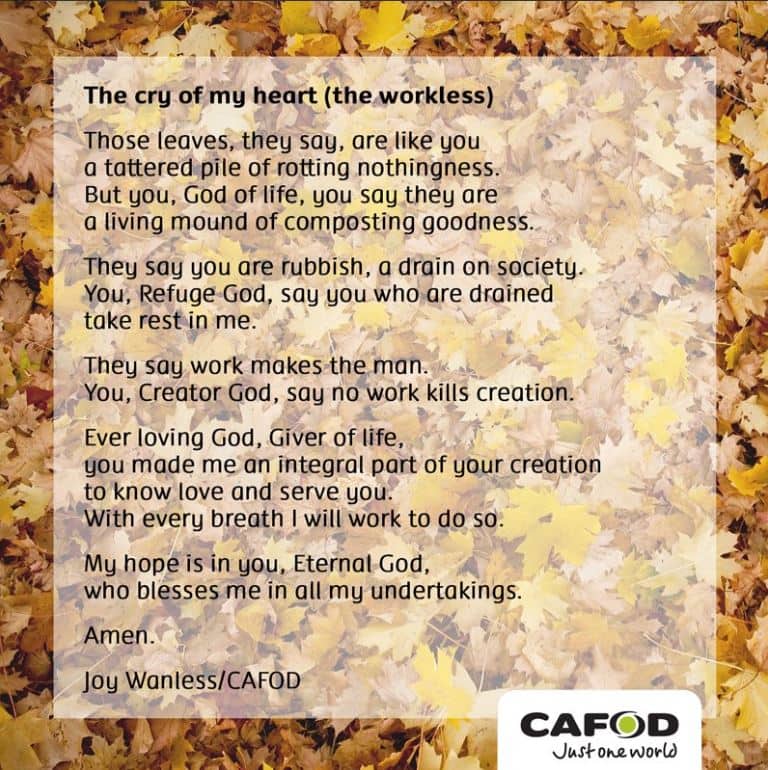 Prayer on poverty CAFOD