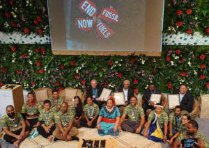 Climate Warriors speaking out on Climate Change in the Pacific in Bonn in Germany 