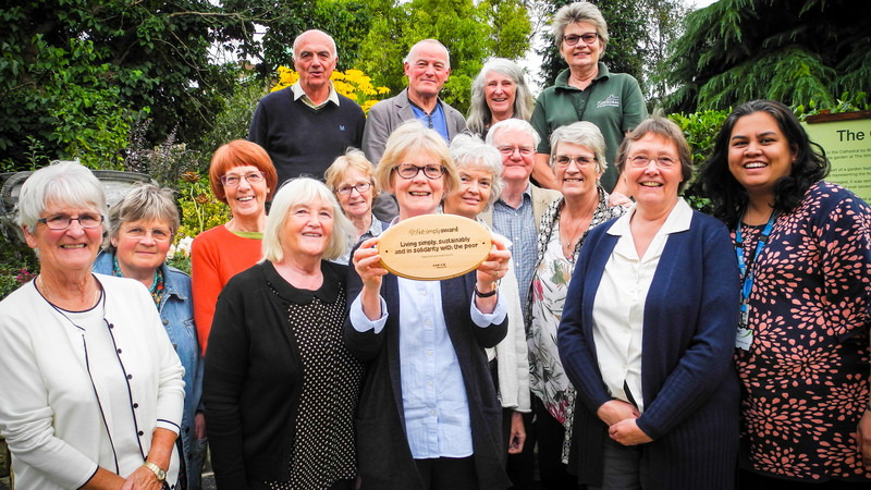 Members of St John the Baptist Cathedral parish in Norwich with their livesimply award