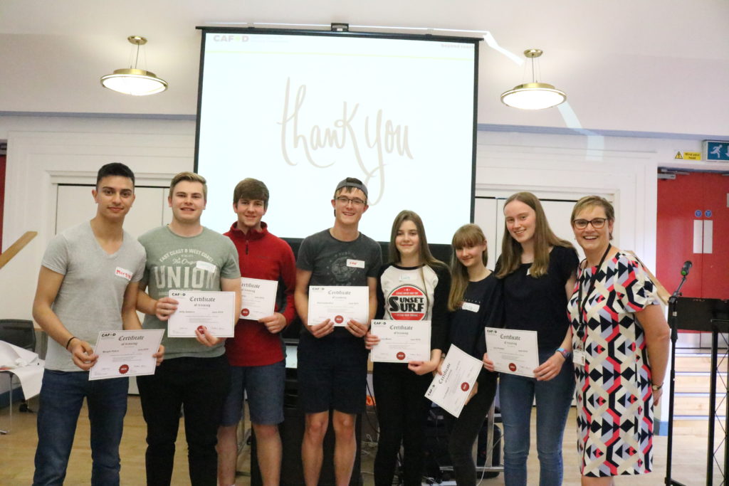 A group of young people completing the young leadership programme