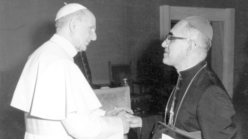 Oscar Romero meets Pope Paul VI, June 1978