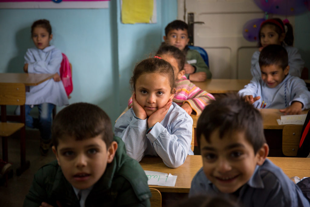 Amar in her classroom.