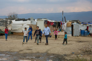 Some of the Syrian refugee children living in the Bekaa Valley.