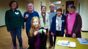 CAFOD volunteers taking part in the Show The Love green hearts campaign.