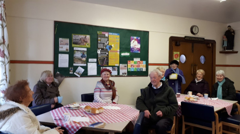 Soup lunch at St Osburg's in Coventry.