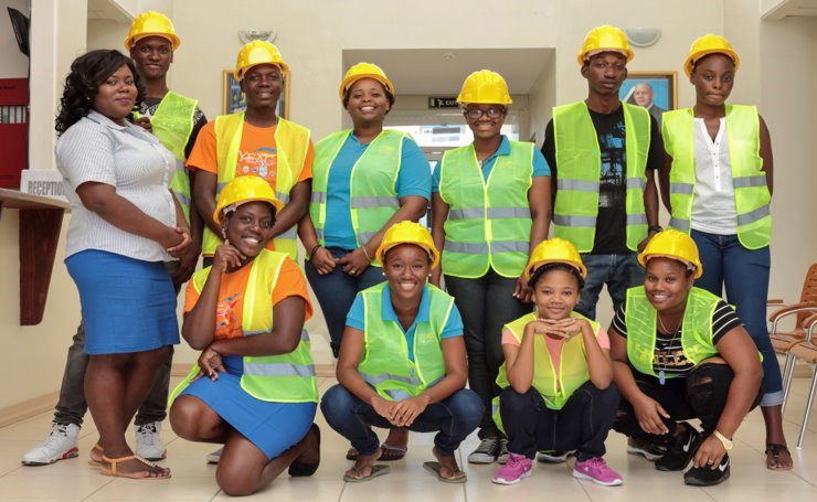 Allister Phillip (first left) and the Youth Emergency Action Committee