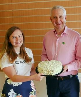 Sophie and her MP, Ivan Lewis.