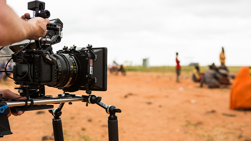 Filming in Kenya