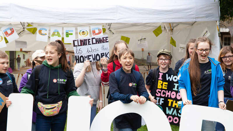 Young people attending the Time is Now mass lobby of parliament