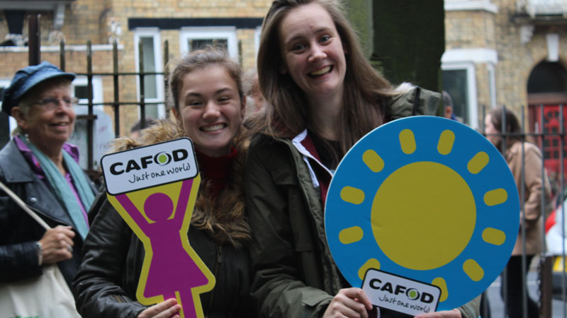 Sophie and Lizzie spoke at Mass for Family Fast Day