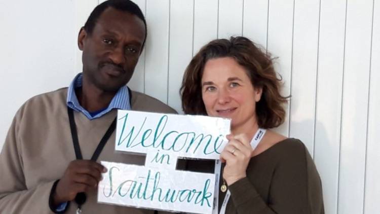 CAFOD volunteer Thomas Kimaru with CAFOD Coordinator Marine